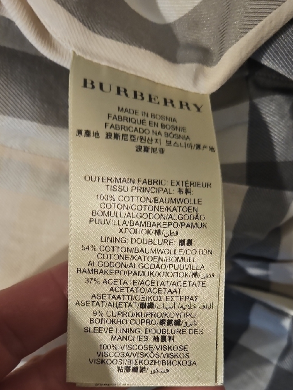 Authentic Burberry White Double-Breasted Short Trench Jacket with Belt Size 10 - Picture 5 of 11